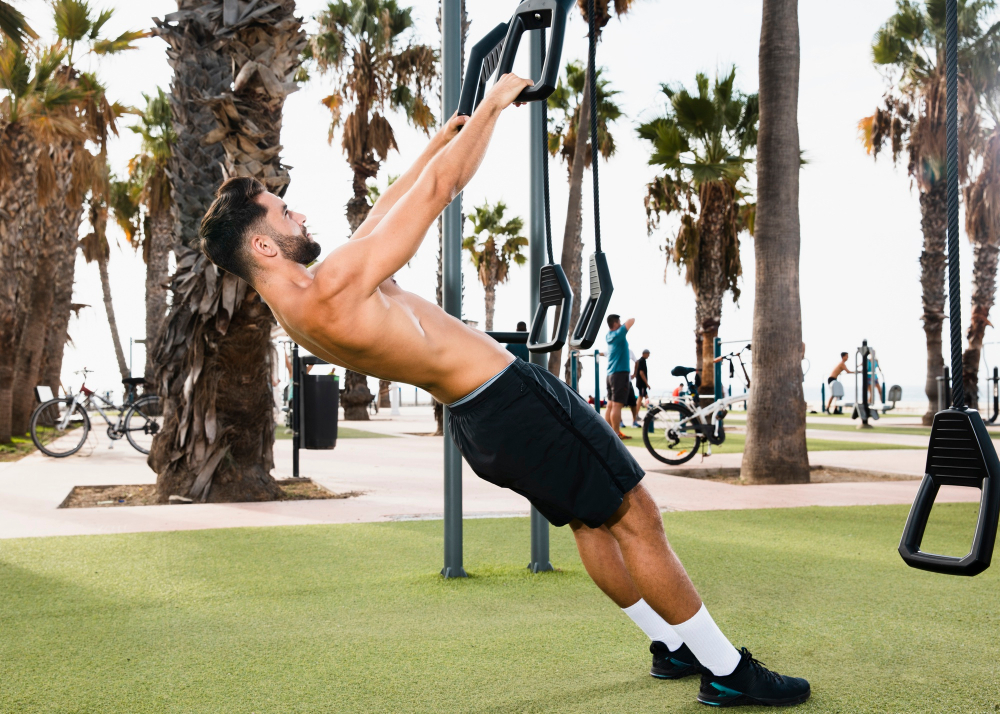 An athlete working out